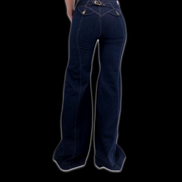 Judi Rosen Denim - Vintage Judi Rosin Y2K Ultra Rare GBU Mega Bell Bottom Iconic Elephant Jeans